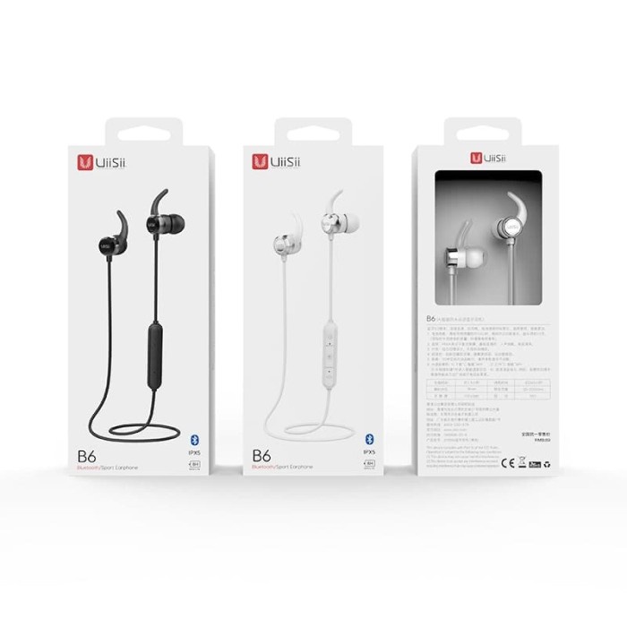 Uiisii B6 Bluetooth Earphone Wireless Headset Magnet Earbuds