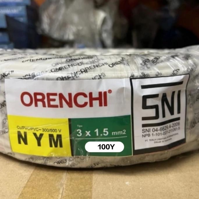 Kabel Listrik Nym 3X1,5Mm @100Y Tembaga Murni Orenchi ( Standar Sni ) Star
