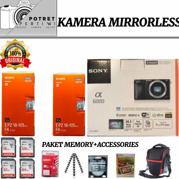 SONY ALPHA A6000 KIT LENSA E 18-105MM G OSS / KAMERA MIRRORLESS SONY