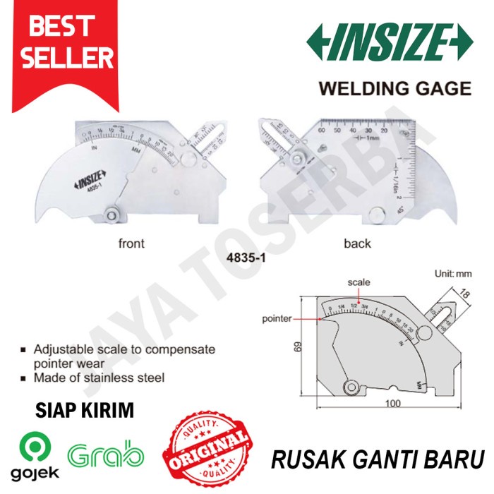 ✅New Insize Welding Gage Atau Welding Gauge 4835-1 Terbatas
