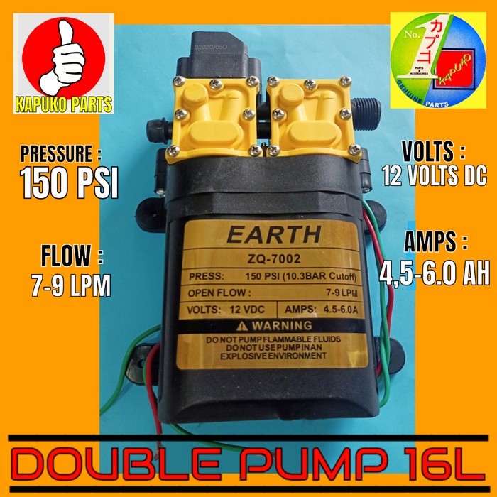 ✅New Ori Pompa Dc 12V Double Pump 130Psi Diskon