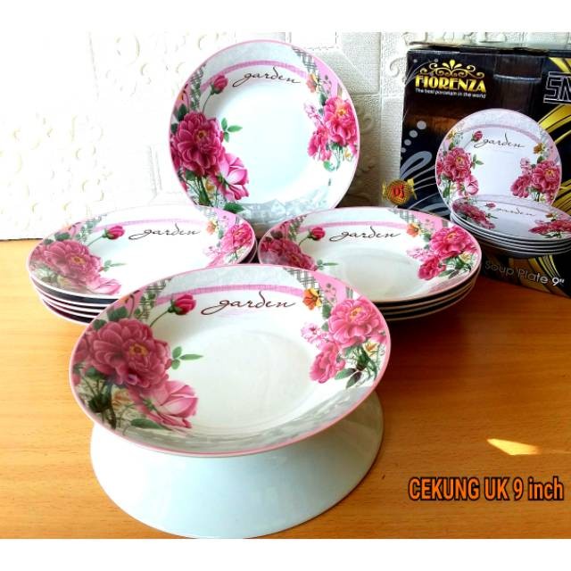✅Original Piring Cekung D23/ Piring Keramik Fiorenza/ Piring Makan Keramik Set6 Terbaru