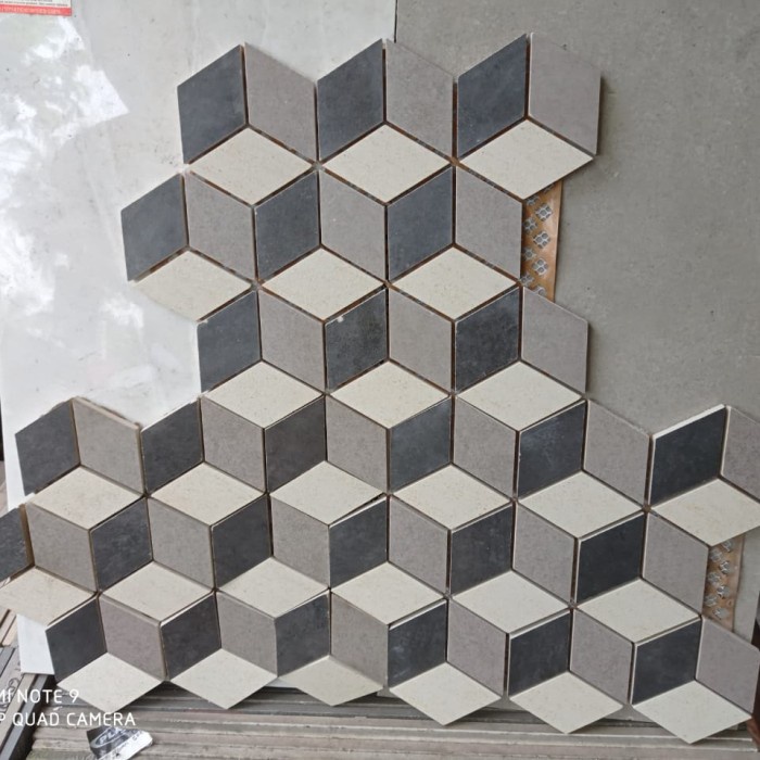 ✅New Ori Keramik Mozaik Hexagonal 3D Terbaru