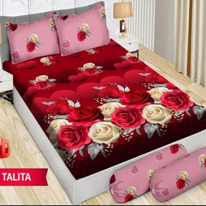 ✅Ori Bed Cover Set Sprei Rumbai 180X200 Bonita Motif Talita Terbaru