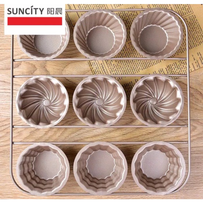 

✅Original Suncity Loyang Mini Cake Bolu Muffin Anti Lengket - 3 Motif - Yc80150 Terbatas