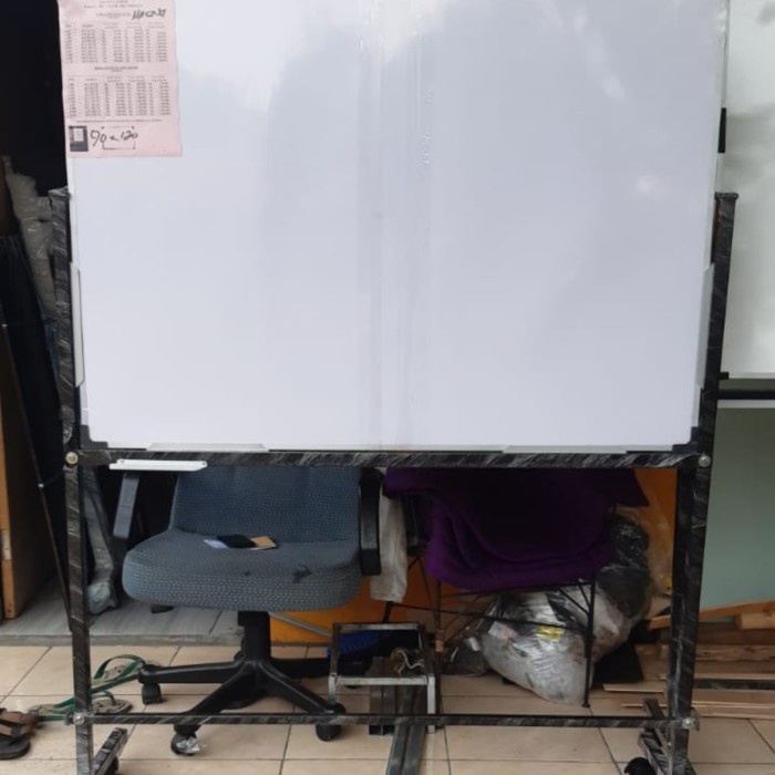 

✨Sale Whiteboard Standing Kaki Roda Ukuran 90X120 Berkualitas