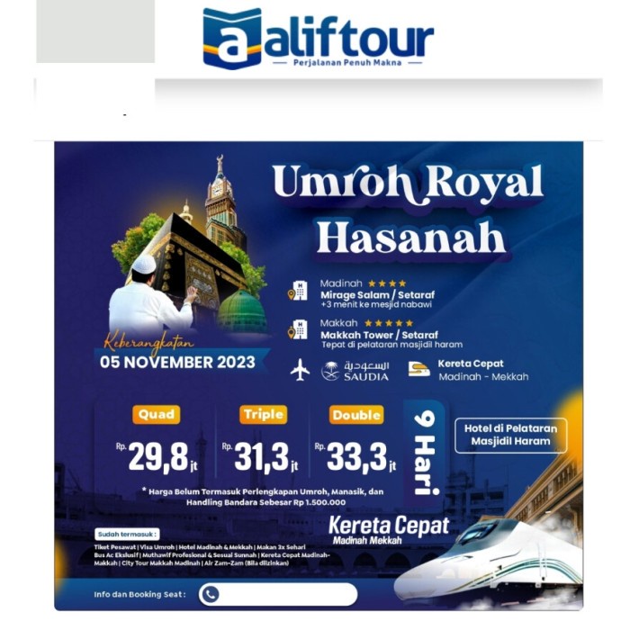 ✨Ready Paket Tiket Perjalanan Ibadah Umroh Umrah Dan Haji Berkualitas