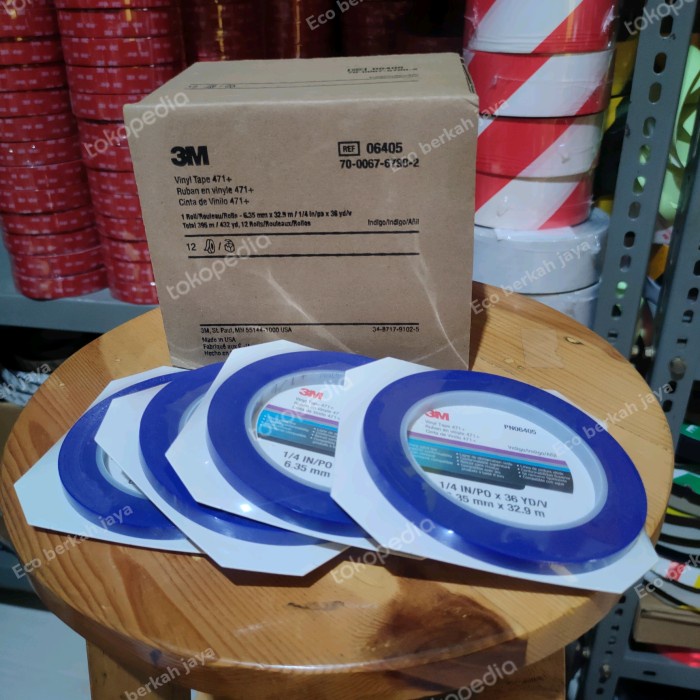 

✨Sale 3M Masking Vinyl Tape - Size 1/4 In 471 36 Yard Diskon