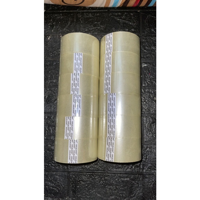

✨Sale Lakban Goldland 48Mm X 90 Yard 45Micron Bening / Coklat 1 Dus Diskon