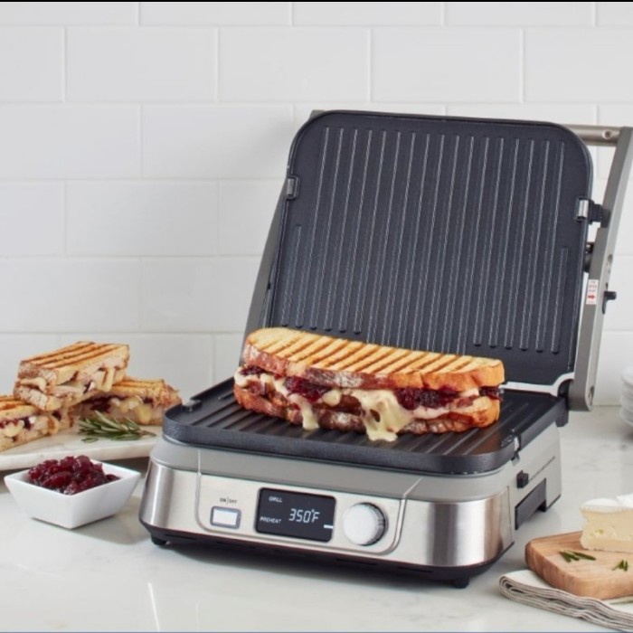 ✨New Ori Cuisinart Digital Griddler With Deep Pan / Electric Grill Gr-5Nhk Terbatas