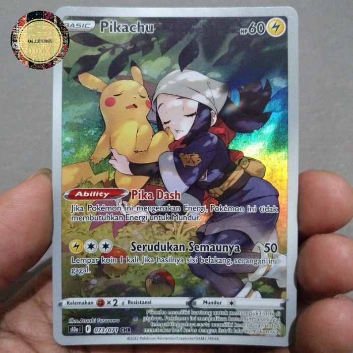 ✅Termurah Pikachu Full Art Chr Indo Original Limited