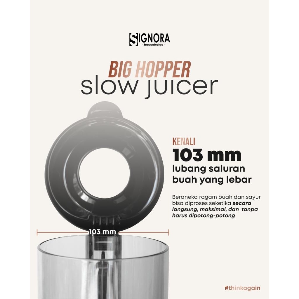 [Best Seller] Big Hopper Slow Juicer Signora / Slow Juicer Signora [Terbaik]