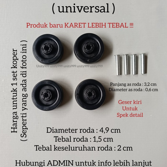 ~@~@~@~@] roda koper pengganti roda replacement roda koper fiber 360