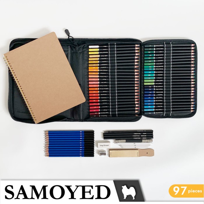 

Peralatan Gambar Sketsa / Drawing Sketching Colouring Set Samoyed P97