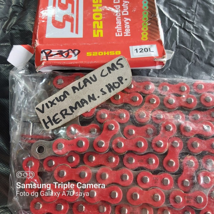 ✨COD Rantai R25 Sss 520-124 Hsb Red/ Rantai Ninja 250 Sss 520-124 Hsb Red Diskon