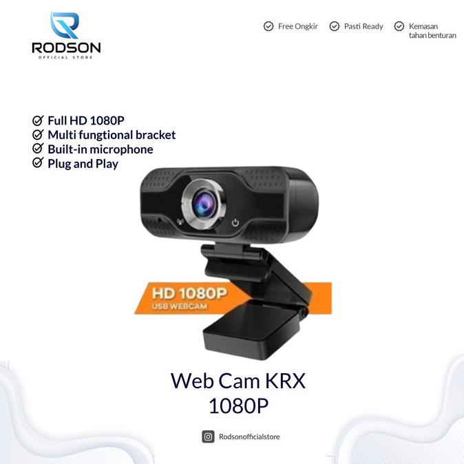 Web Camera Krx Pc Full Hd 1080P 2Mp Skype Online Web Came By El-Rumy Computer Web Cam