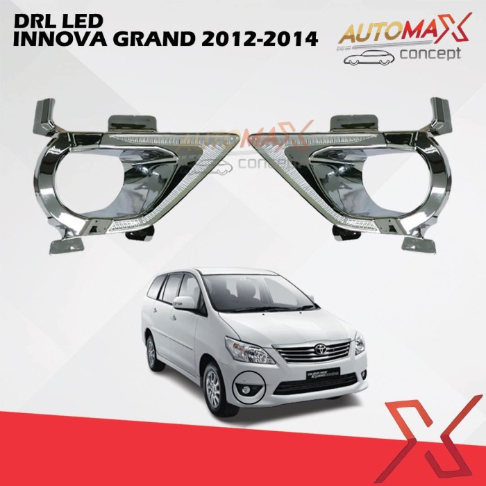 ✅Ready Cover Foglamp Ty Innova Grand 2012-2014 Drl Led Cover Foglamp Limited