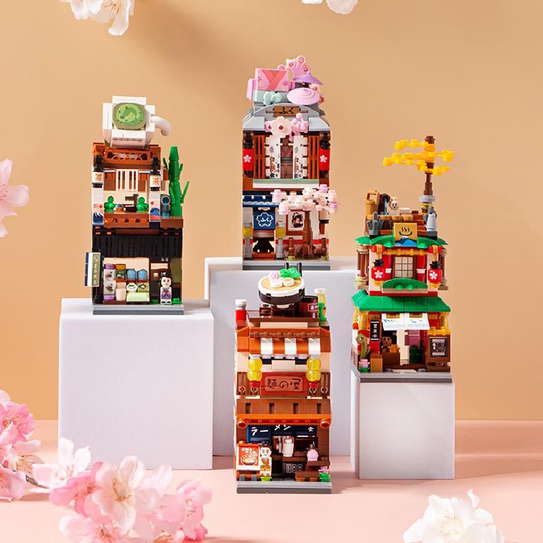 Block City - LOZ Building Block ( JAPAN RAMEN KIMONO MATCHA ONSEN ) Street Mini Figure Cute Lucu Rum