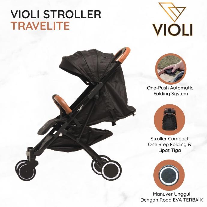 VIOLI STROLLER : VIOLI TRAVELITE - BLACK