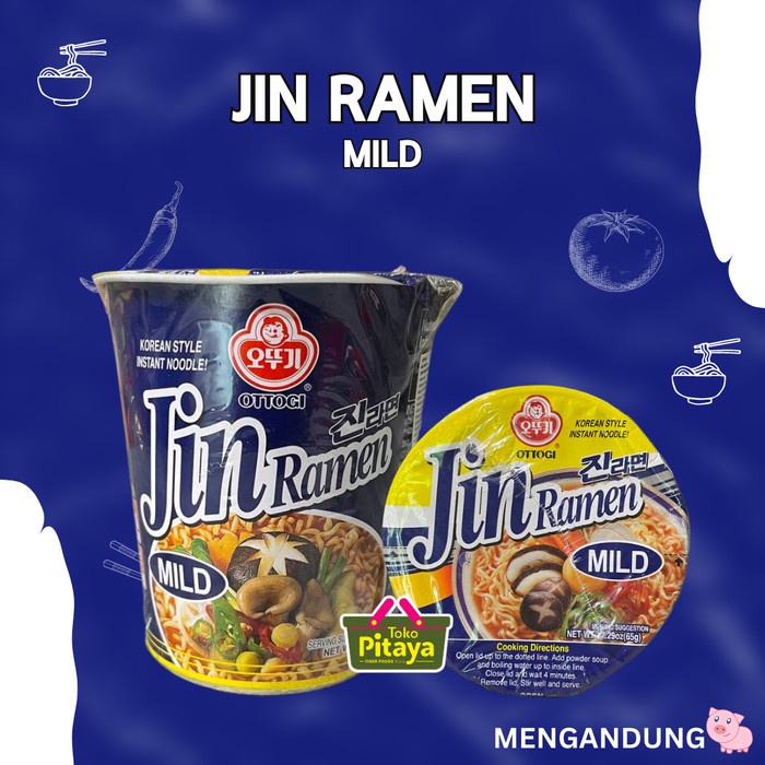 

Produk Unggulan] Ottogi Jin Ramen Mild Bowl - 65 gr