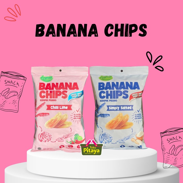 

------] Everything Banana Chips 70 gr Chilli Lime / Simply Salted Keripik