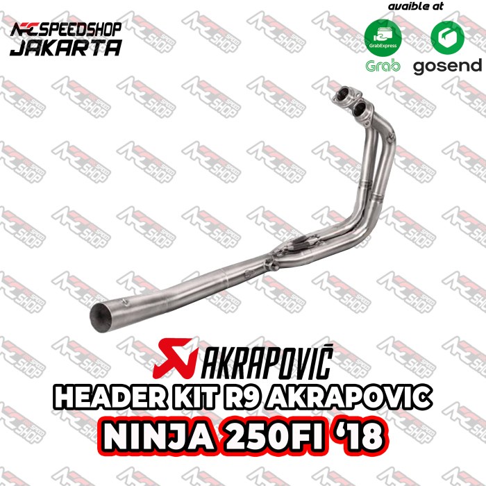 [Original] Header Akrapovic Original Slovenia For Ninja 250Fi 2018 / Ninja 400 Limited