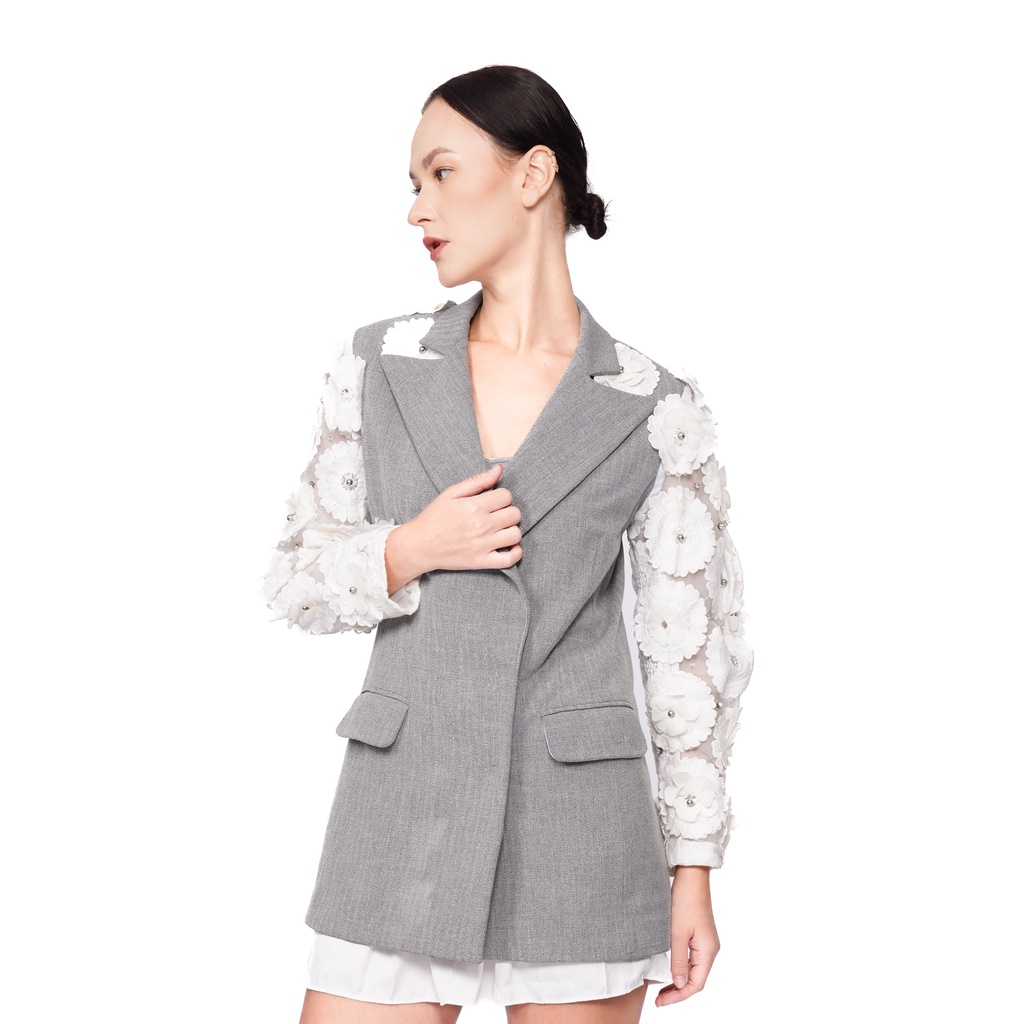 Wilsen Willim Blazer with Flower Sleeve