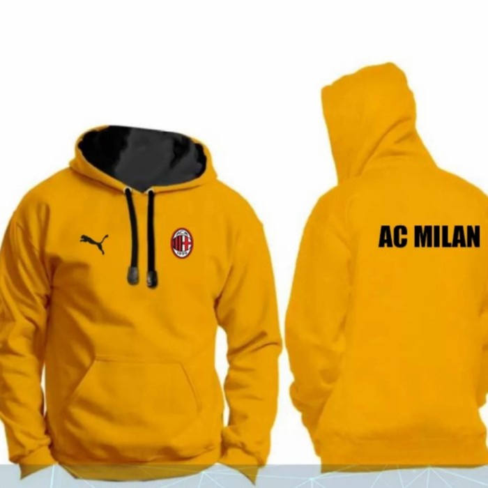 Sweater Hoodie Bola Ac Milan Terbaru//Jaket Hoodie Ac Milan