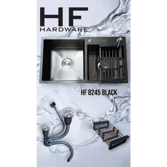 NEW SERIES SET KITCHEN SINK / SET BAK CUCI PIRING BCP STAINLESS HITAM 2 LUBANG ORIGINAL TERBARU