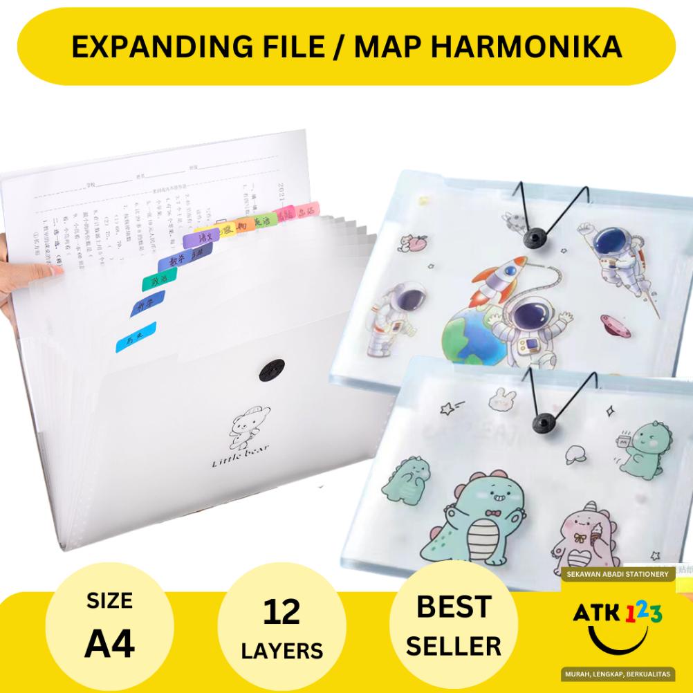 

Recomend Map Expanding File A4 / Map Harmonika 12 Pocket Orgenizer Motif Lucu ~