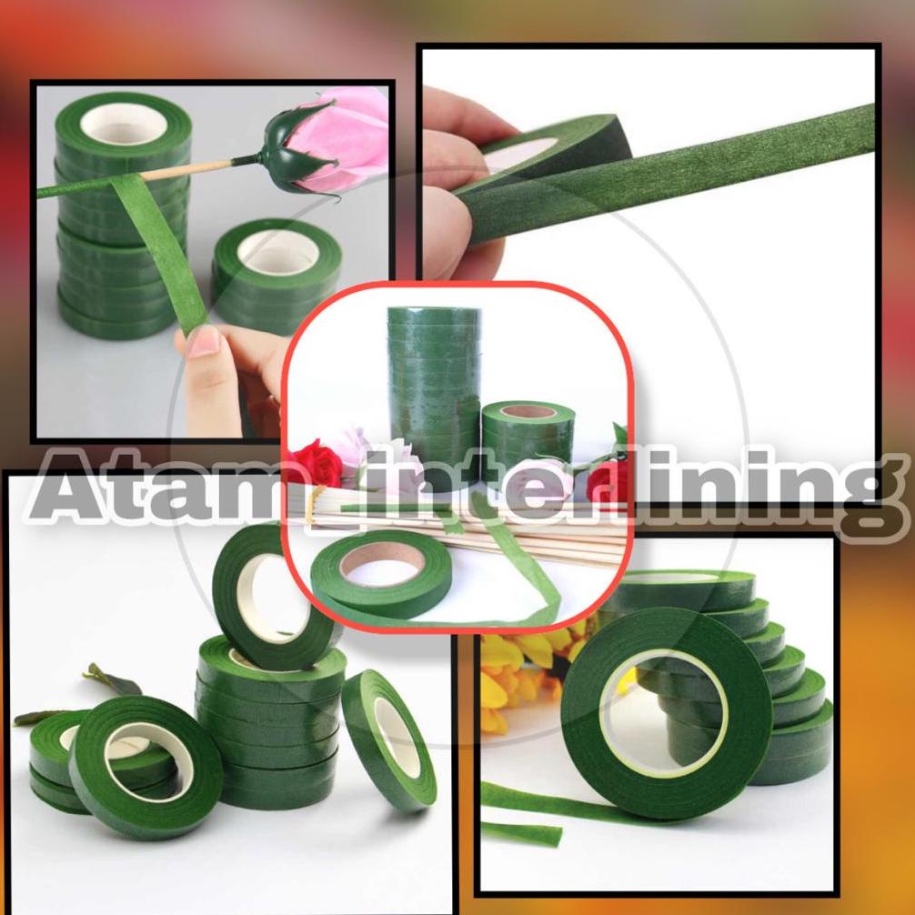 

Best - 1 Box isi 12 Roll | Floral Tape Lebar 1,2cm Panjang 30 Yard per roll Hijau | Selotip Bunga | Solatip Batang Bunga | solatip daun | isolatip bunga | isolasi tangkai bunga | flower tape | florist tape | floral tape hijau | floral ,,