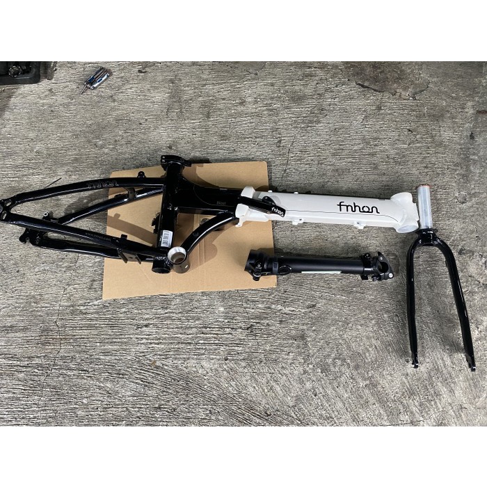 ✨Ori Frame Set Sepeda Lipat Fnhon Blast Black-White Disc Brake Terbatas