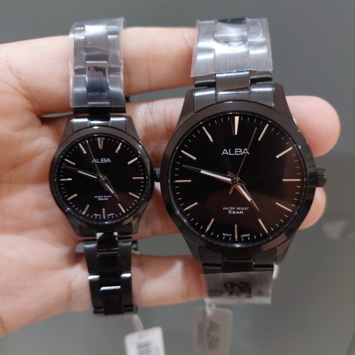 ✨Termurah Jam Tangan Alba Arsz19X1  Arsz21X1 Full Black Couple Original Limited