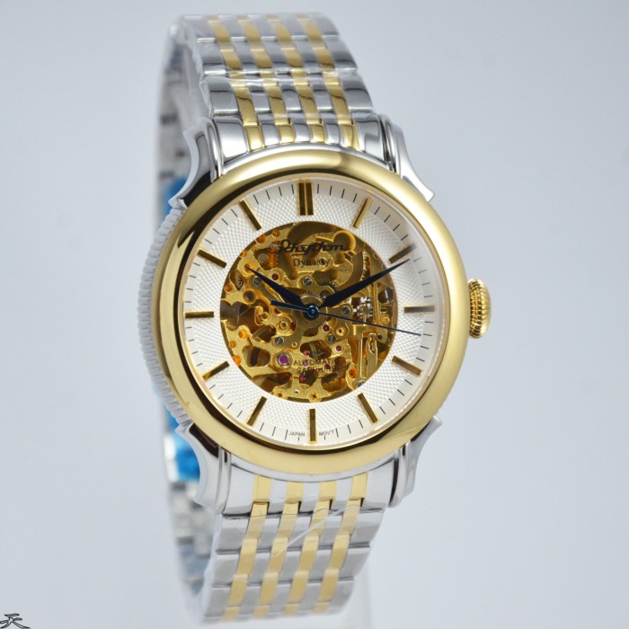 ✨Termurah Rhythm A1510S02 Automatic - Jam Tangan Pria Original - Silver Gold Diskon