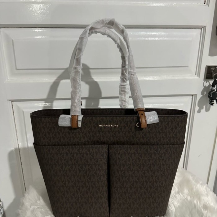 ✨New Tas Original Mk Bedford Medium Tz Pocket Tote Berkualitas