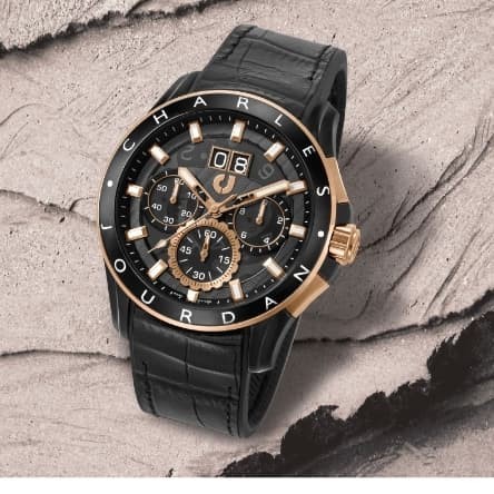 ✨Ready Charles Jourdan Cj1035-1732C For ManStrap BlackBody BlackOriginal. Berkualitas