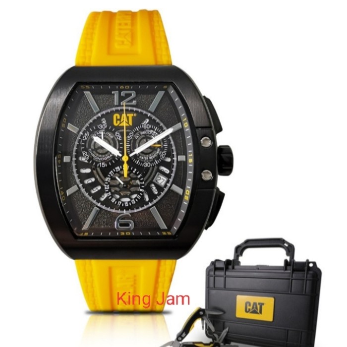 ✨Ready Jam Tangan Pria Cat Caterpillar 11.163.27.131 Original Yellow Black Terbatas