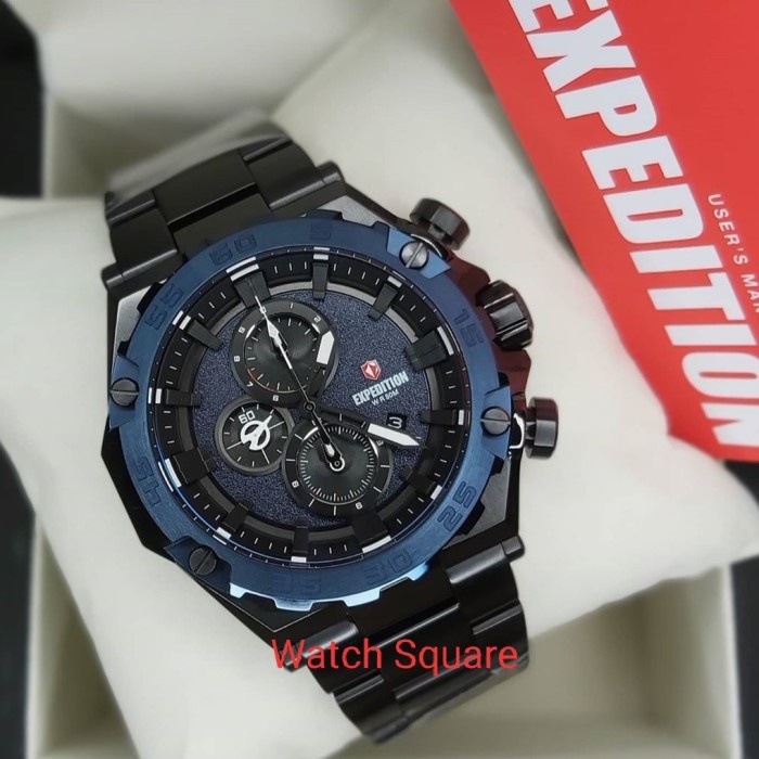 ✨Ready Expedition Original E6797 Blue Black Jam Pria Original Diskon
