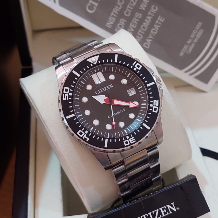 ✨Ready Jam Tangan Pria Citizen Nj0120-81E Automatic Silver Black Terbaru Ori Terbatas