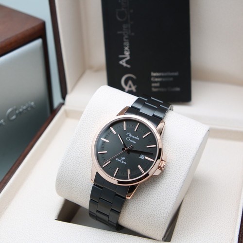 ✨Ready Alexandre Christie Pria Ac 1034 / Ac1034 Black Rosegold Garansi Resmi Terbaru