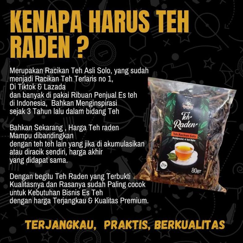 

Best! Teh Raden (Racikan asli Solo) 4PCS (80gr x 4) teh angkringan solo teh wedangan solo teh solo