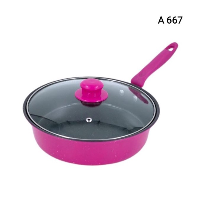 ~~~~~] PANCI WARNA TEFLON WARNA BIJIAN PLUS TUTUP KACA