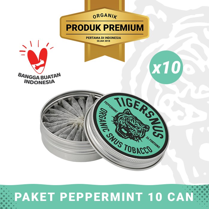 

Promo Tiger Snus Peppermint - Grosir 10 Kaleng