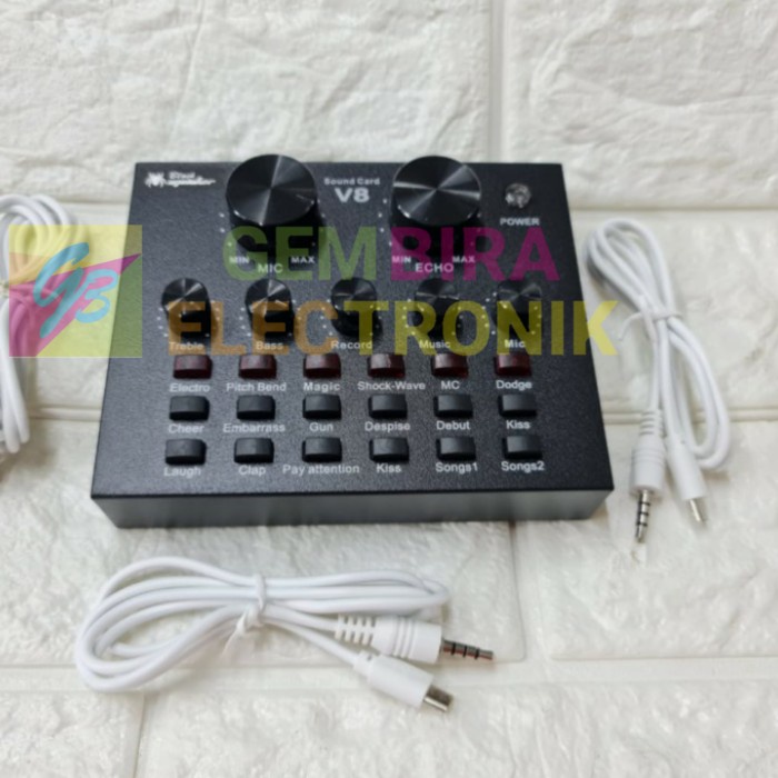 MIXER SOUND CARD V8 SOUND CARD V8 GARANSI