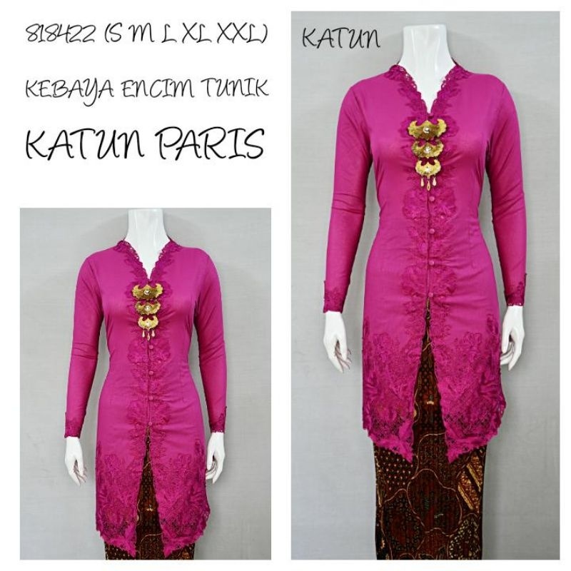 [EXCLUSIVE] MODEL TERKINI Indah KEBAYA ENCIM TUNIK MODERN LENGAN PANJANG BORDIR SENADA KATUN PARIS