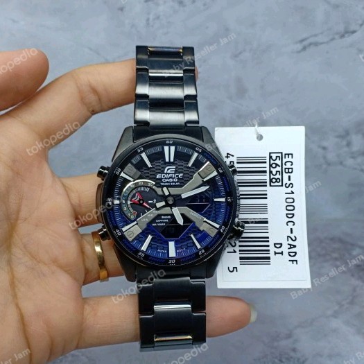 ✨New Ori Casio Edifice Ecb-S100Dc-2Adf Edifice Ecbs100Dc-2A Original  Garansi Berkualitas