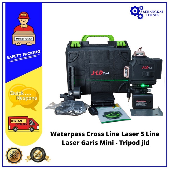 JLD LASER 5 - Cross Line Laser Level 5 Garis Hijau Mini