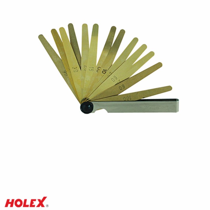 ✅Ready Feeler Gauge Brass 100 Mm Long Holex Terbaru