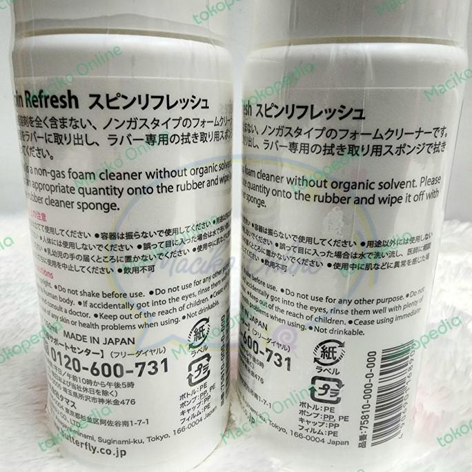 Butterfly Spin Refresh ~ Pembersih Karet Kayu Bet Pingpong Butterfly