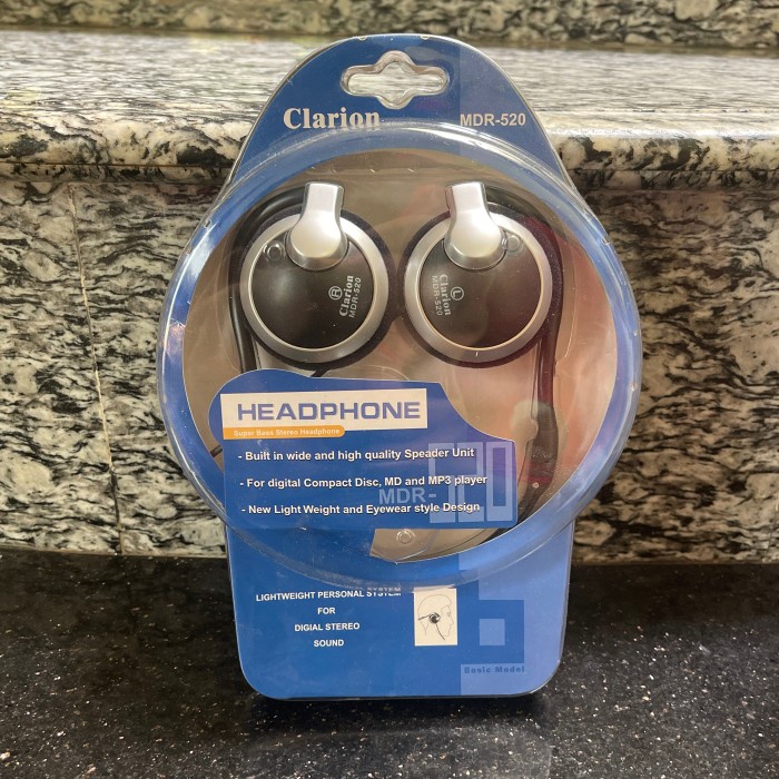 ```````] Headphone stereo bass for music + earclip Clarion desain semi modern